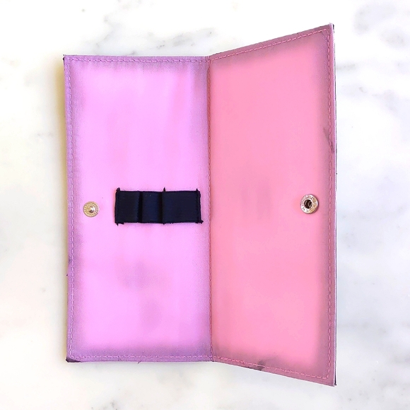 NWT.Lancome Multicolor Plaid/PVC w/Handle & Pencil/Brush Holder Cosmetic Bag Set - Picture 5 of 7